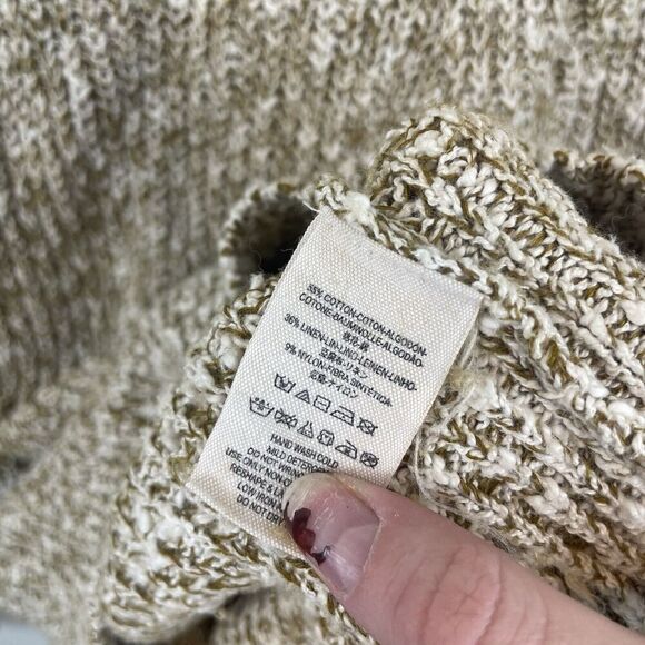 Free People Tan Cream Knit Sweater Size Small - Picture 3 of 7